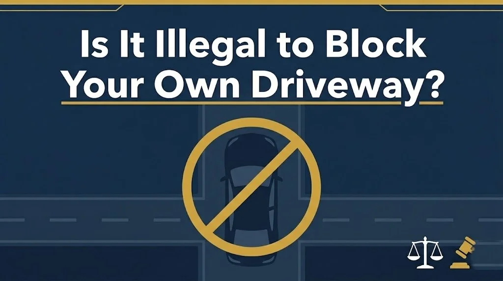 Blocking your own driveway