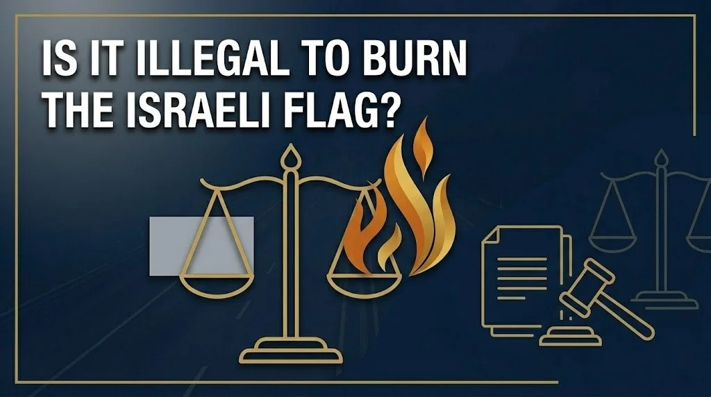 Burning the Israeli flag