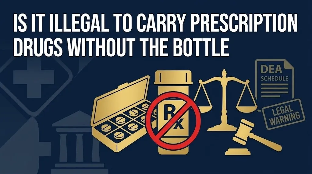 Carrying prescription drugs without the original bottle