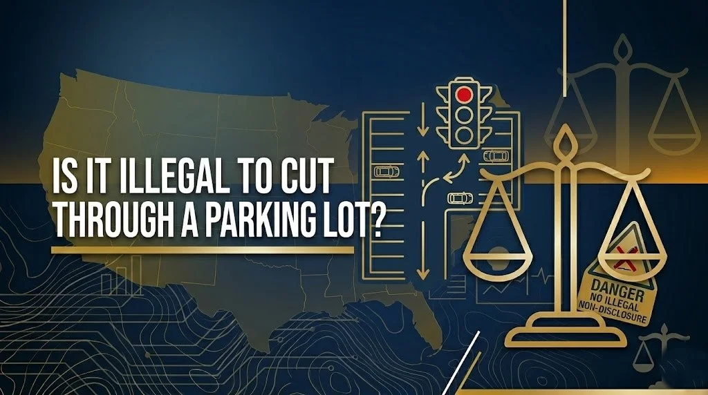 Cutting through a parking lot