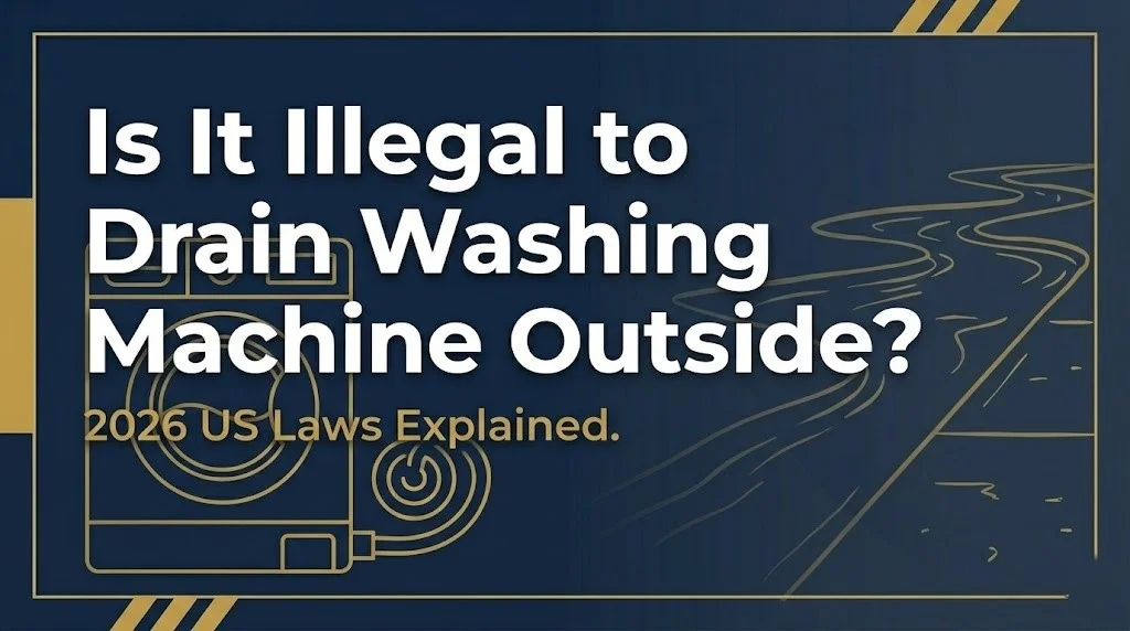 Draining a washing machine outside