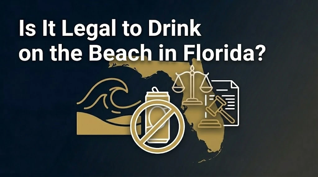 Drinking on the beach in Florida