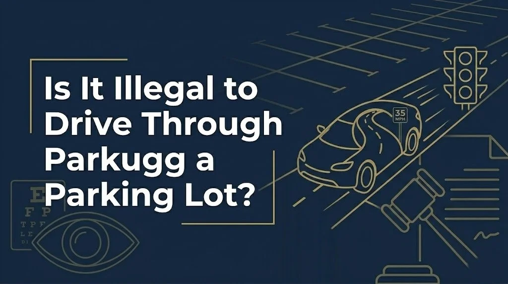 Driving through a parking lot