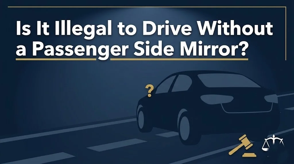 Driving withut a passenger side mirror