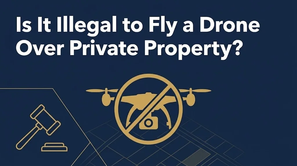 Flying a drone over private property