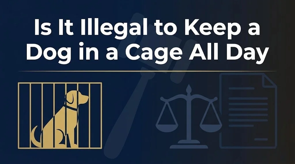 Keeping a dog in a cage