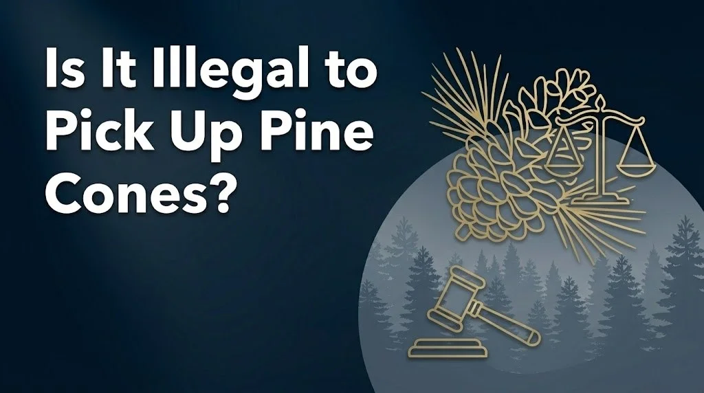 Picking up pine cones
