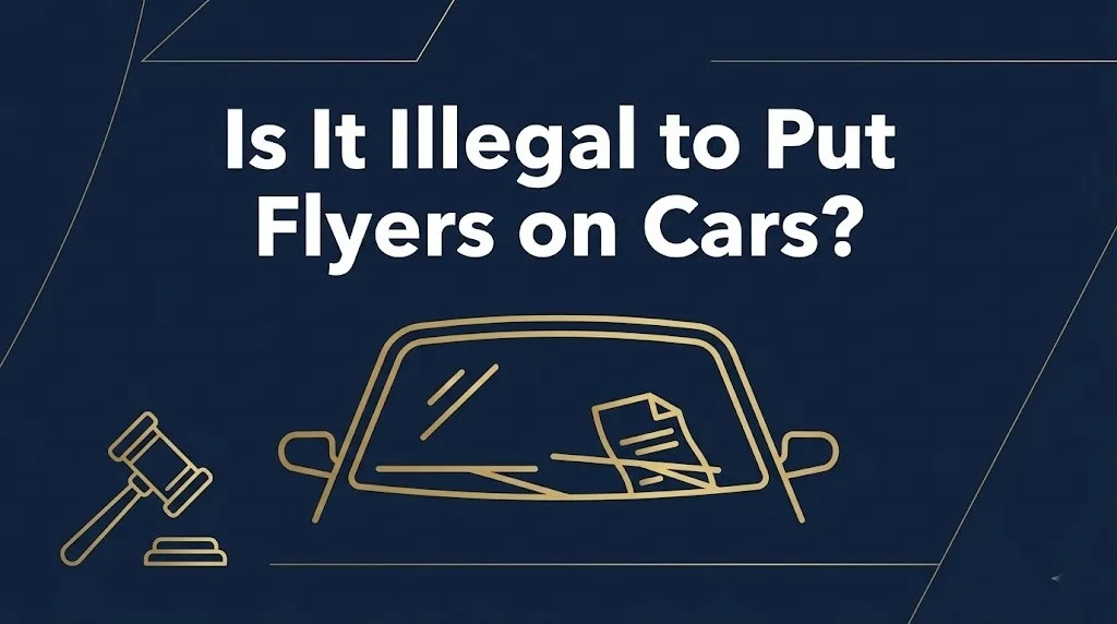 Putting flyers on cars