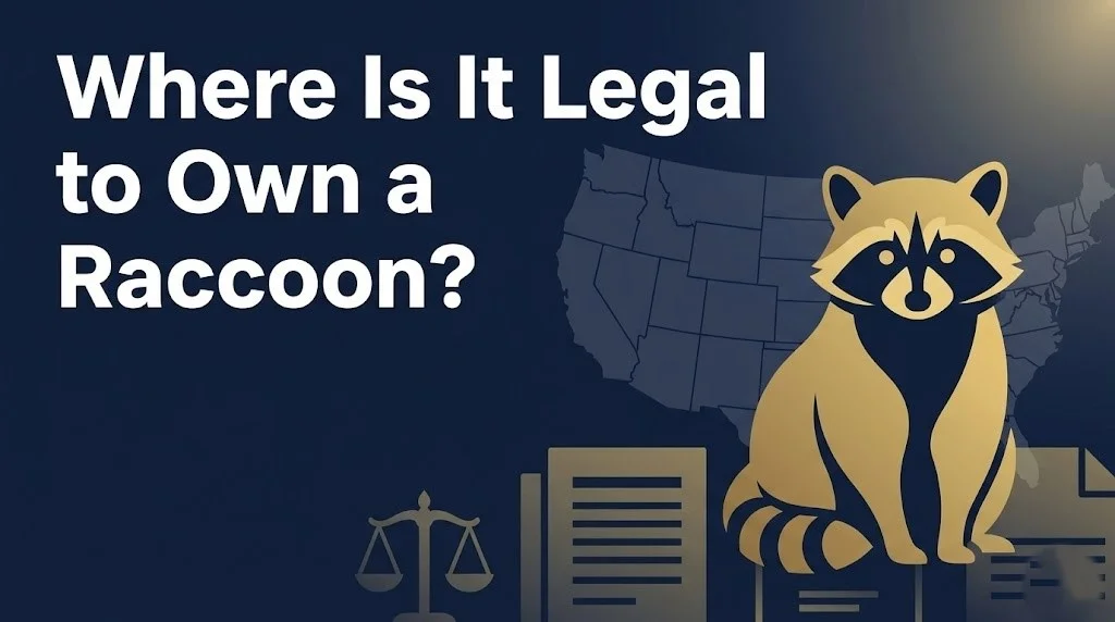 Raccoons are legal to own as pets