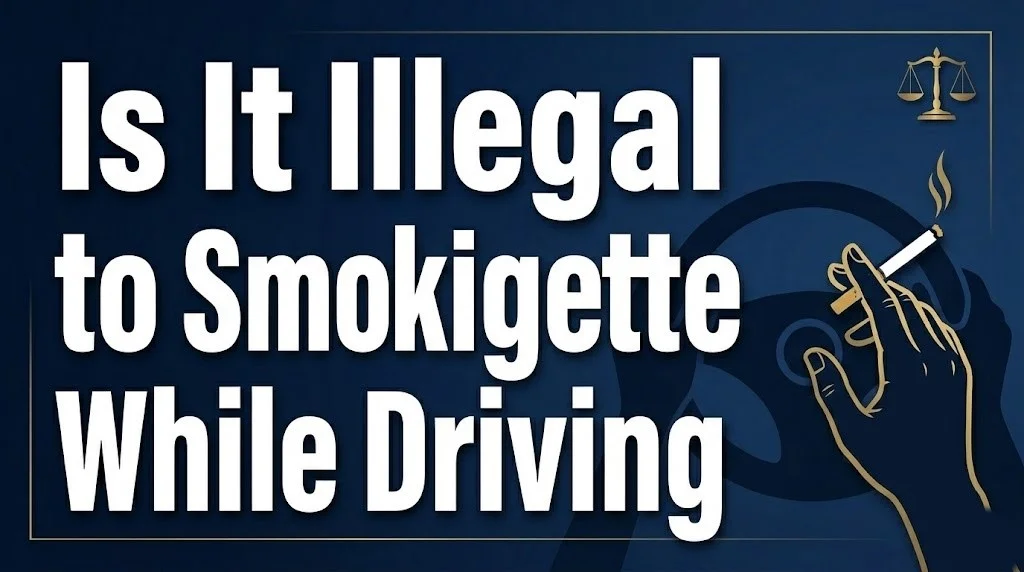Smoking a cigarette while driving