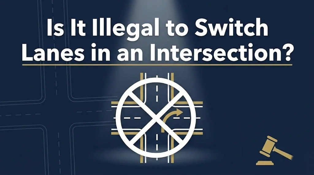 Switching lanes in an intersection
