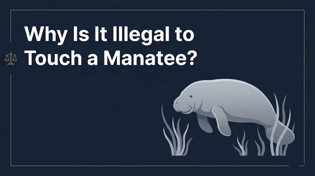Touching a manatee is illegal