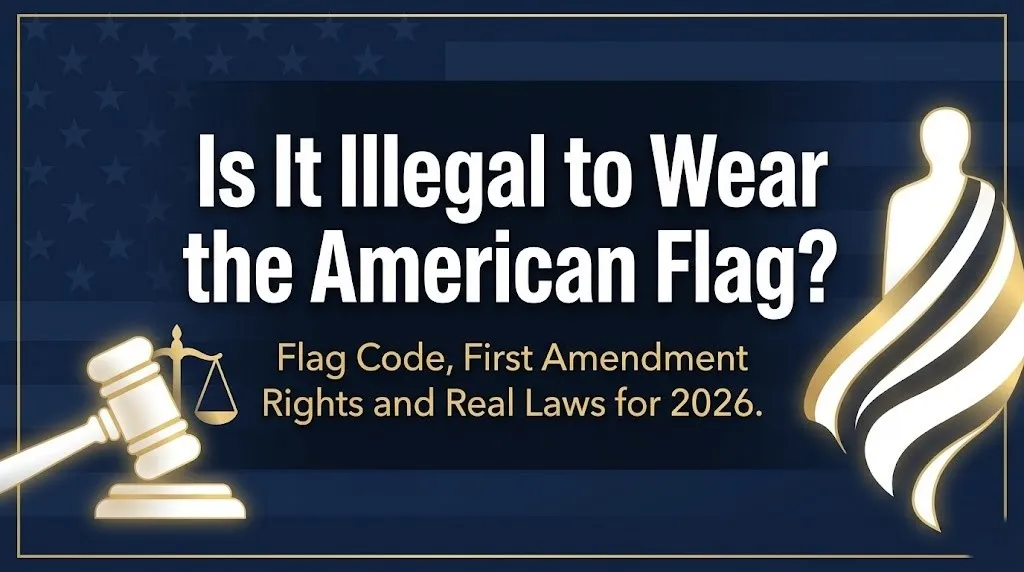 Wearing the American flag