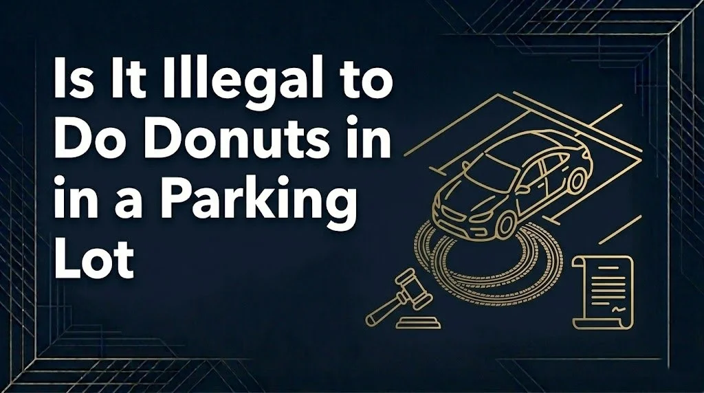 doing donuts in a parking lot