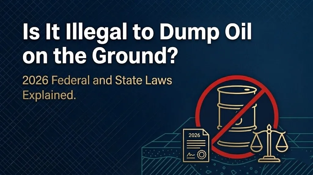 dumping oil on the ground