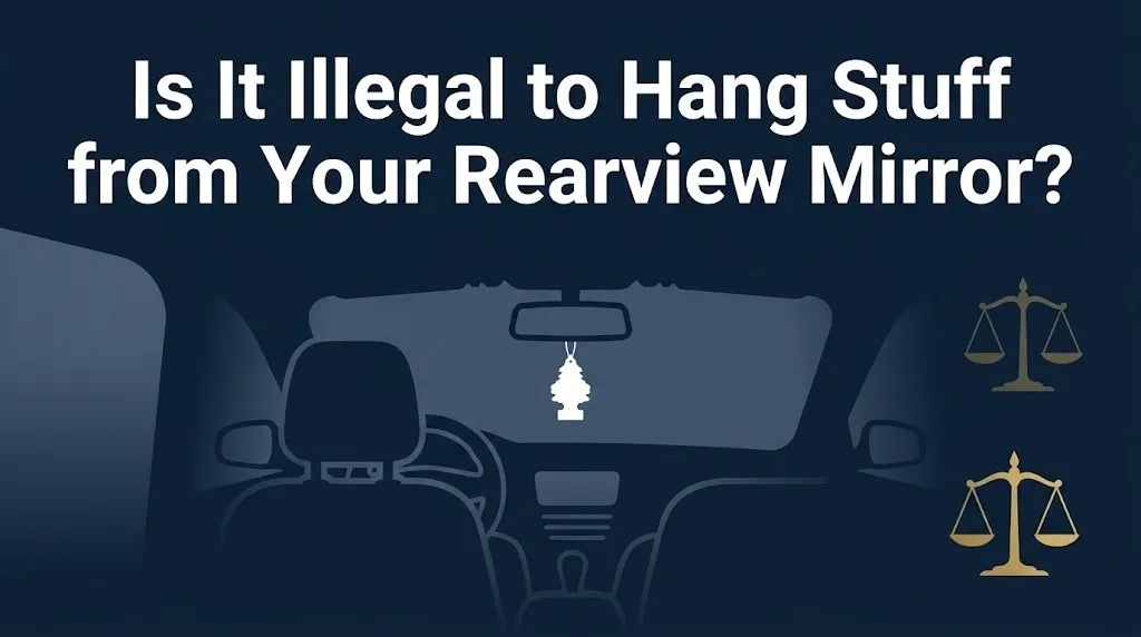 hanging stuff from your rearview mirror