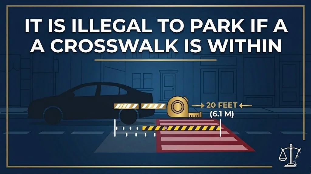 park if a crosswalk is within 20 feet