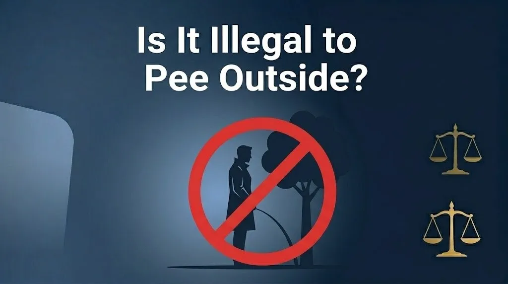 peeing outside