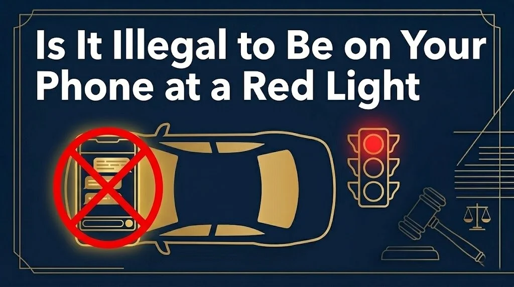 phone at a red light