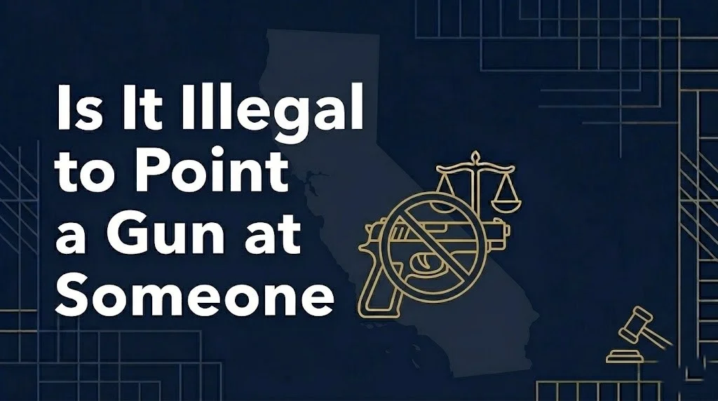 pointing a gun at someone