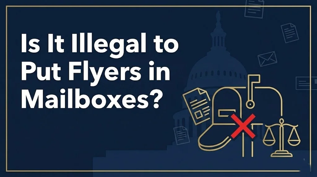 put flyers in mailboxes