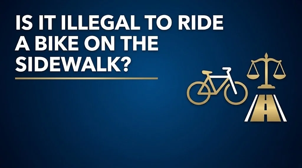 ride a bike on the sidewalk