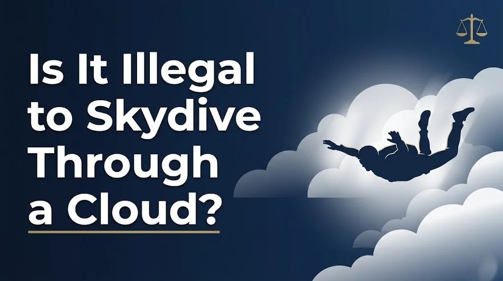 skydiving through a cloud