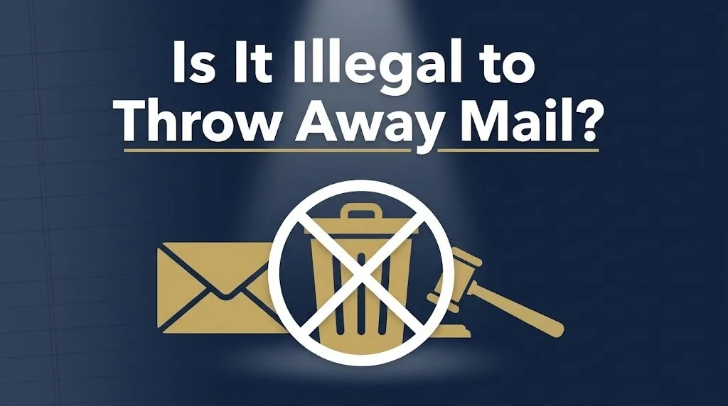 throwing away someone else's mail