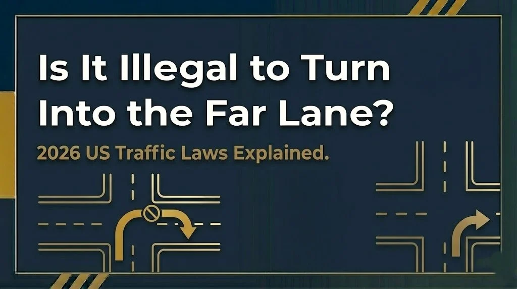 turning into the far lane
