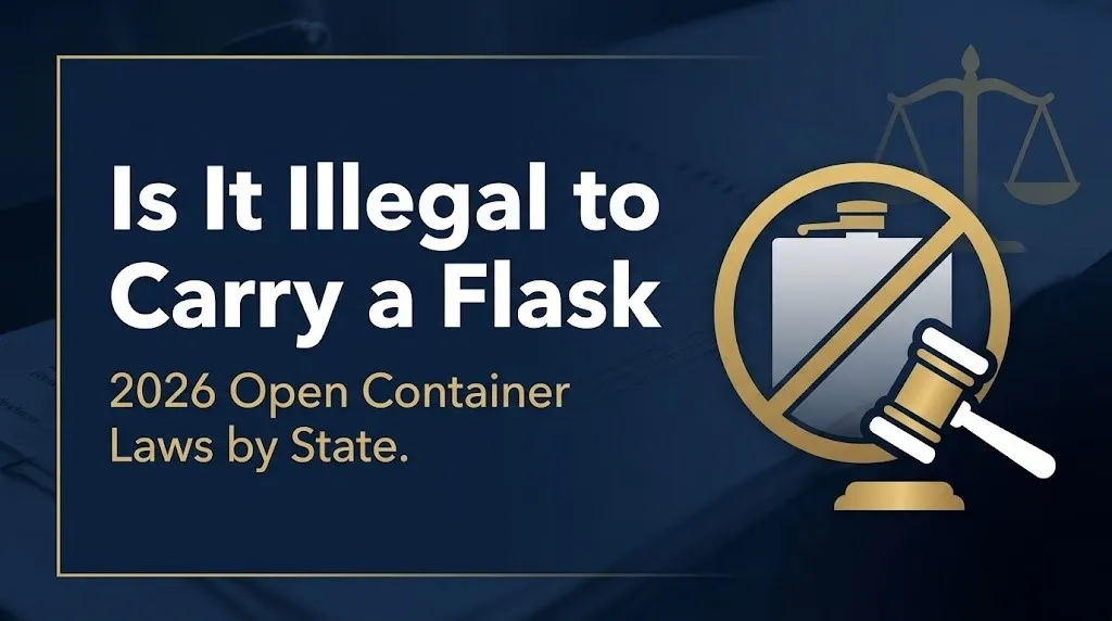 Carrying a flask filled with alcohol