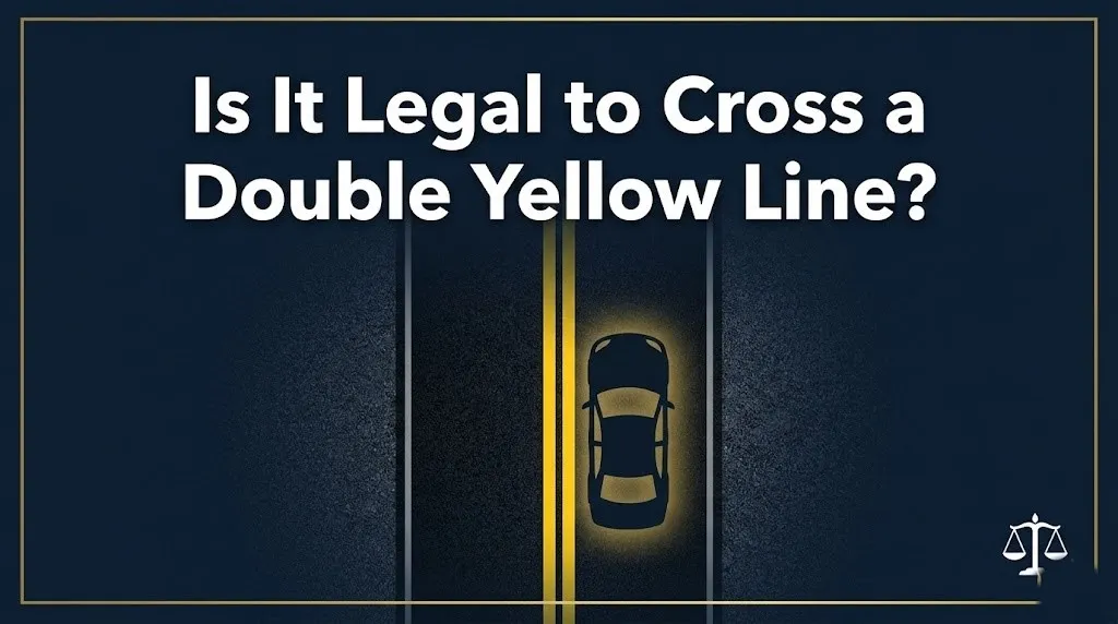 Crossing a double yellow line