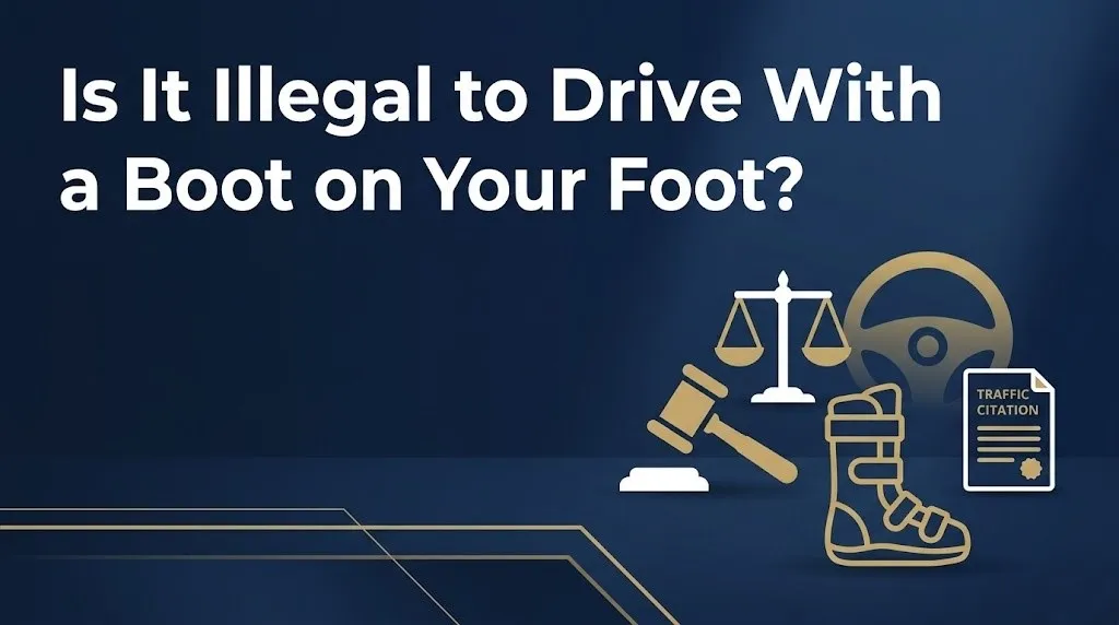 Driving with a boot on your foot