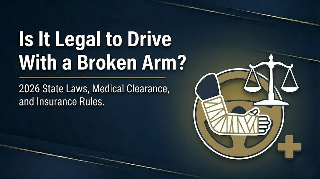Driving with a broken arm