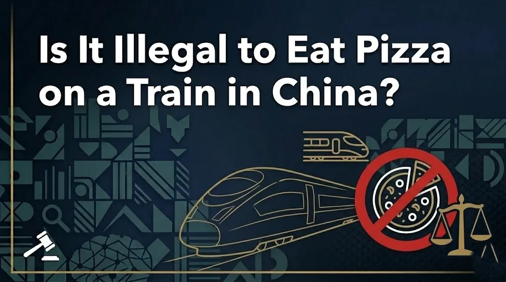 Eating pizza on a train