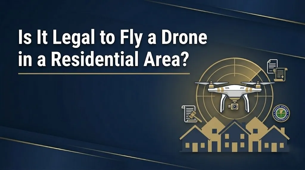 Flying a drone in a residential area