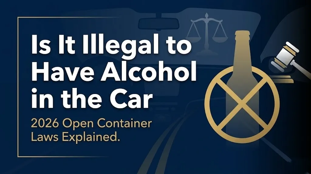 Having alcohol in the car