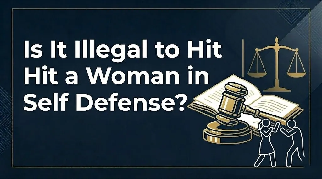 Hitting a woman in self-defense