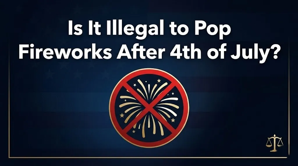 Popping fireworks after July 4th