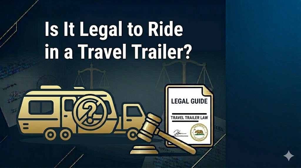 Riding in a travel trailer