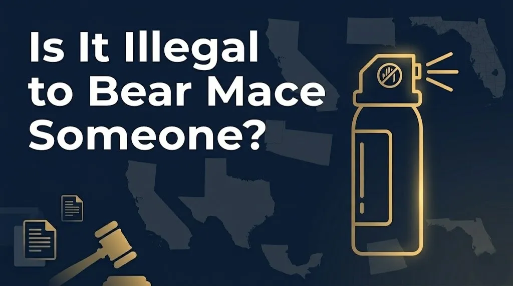 Spraying someone with mace