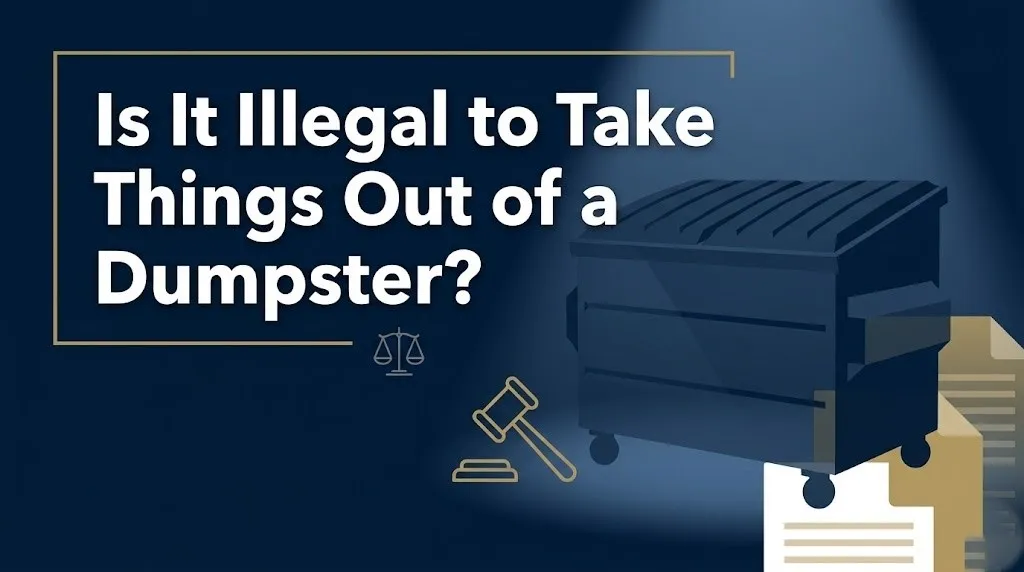 Taking things out of a dumpster