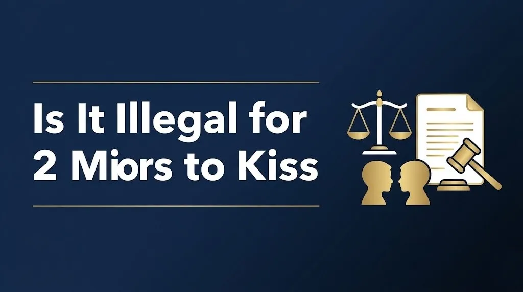 Two minors kissing