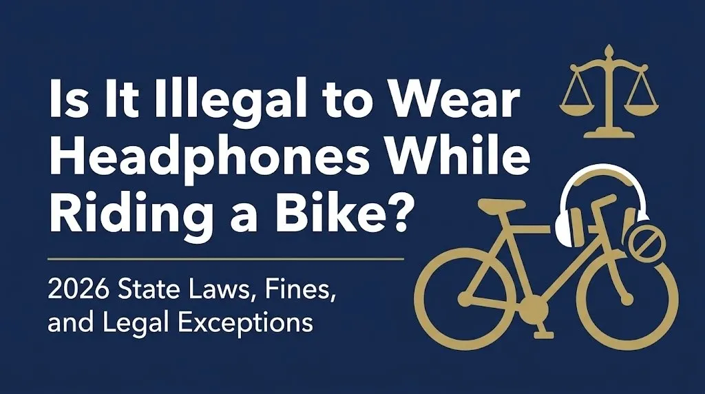 Wearing headphones while riding