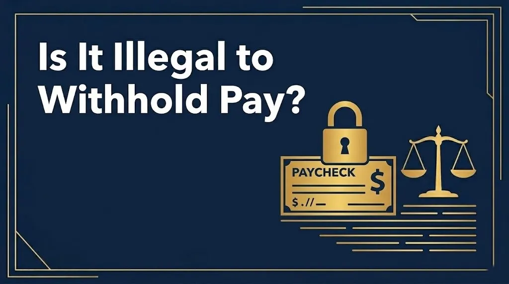 Withholding pay from an employee