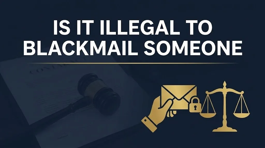blackmailing someone