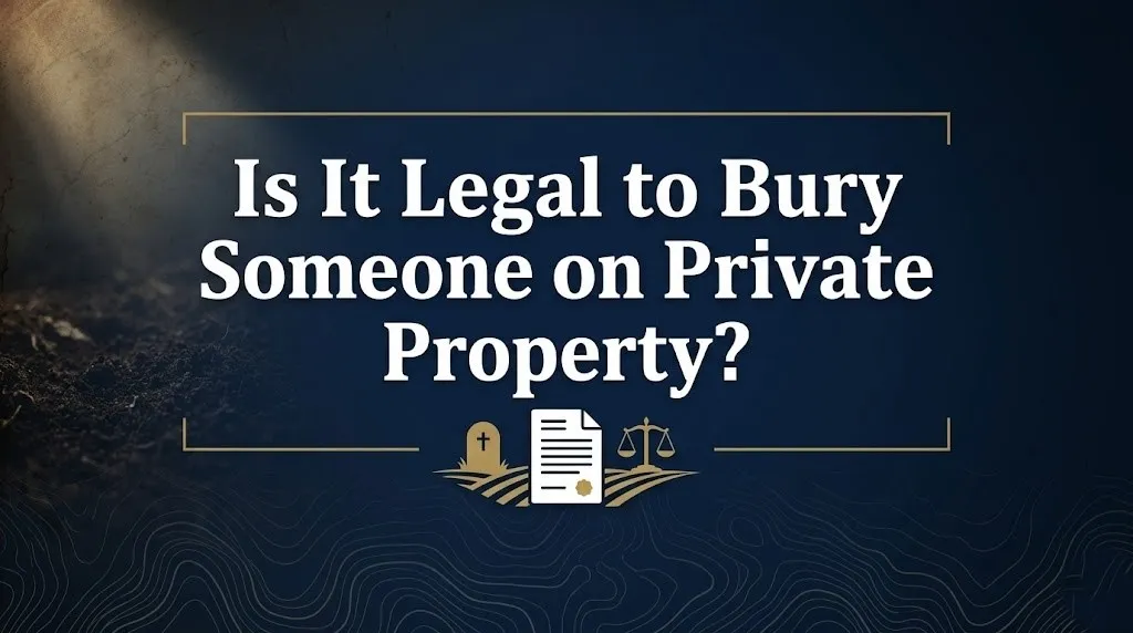 burying someone on private property