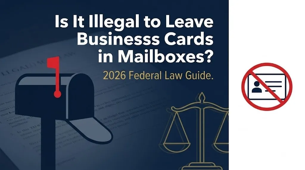 business cards in mailboxes