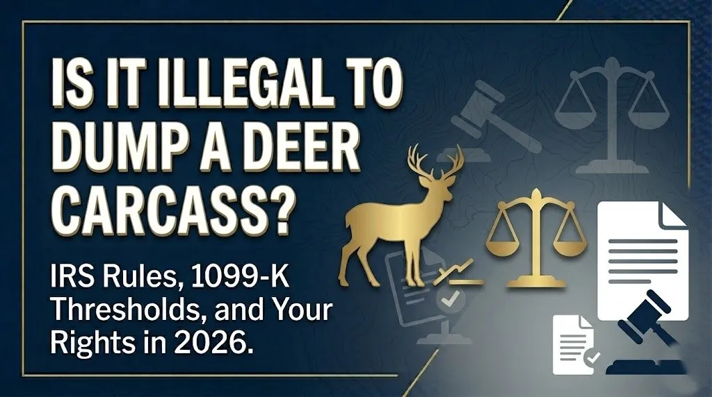 dumping a deer carcass