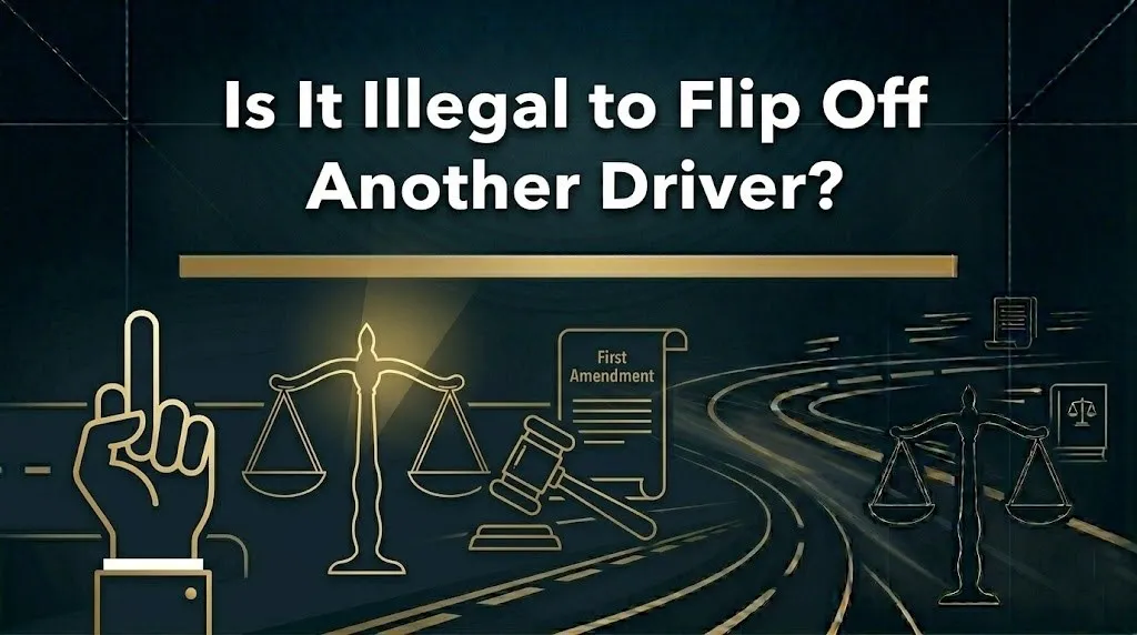 flipping off another driver
