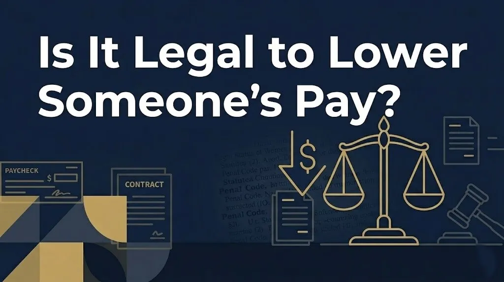 lower someone's pay